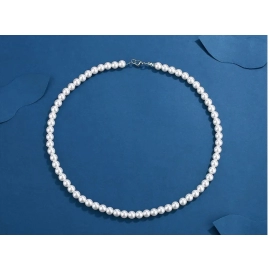 Rock Imitation Pearl Necklace For Men Hip Hop Pearl Bead Chain Men Necklace Women Choker Fashion Party Jewelry Gift