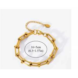 EILIECK 316L Stainless Steel Gold Color Thick Necklace For Women Fashion Choker Neck Chain Waterproof Jewelry Gift Collar Bijoux