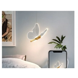 Butterfly Led Pendant Lights Nordic Golden Bedside..